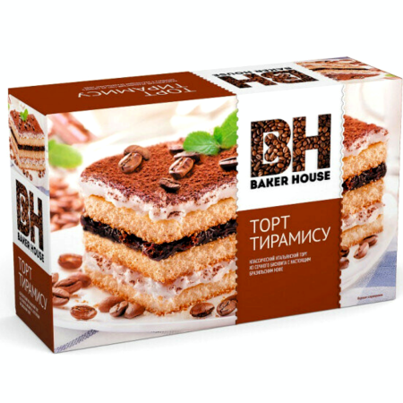Торт бисквитный трехслойный Baker House Тирамису